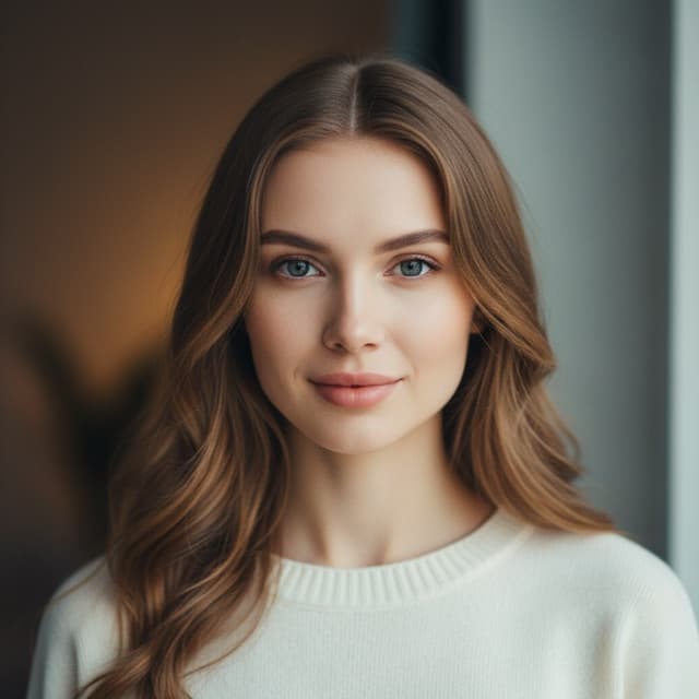AI-generated companion, photorealistic headshot